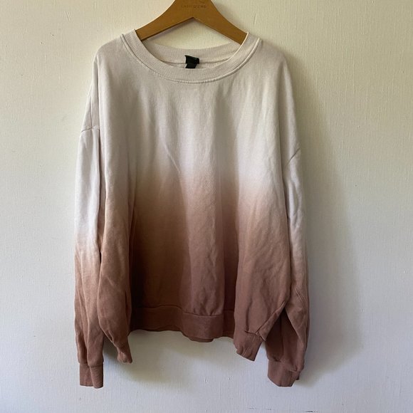 Wild Fable Cropped Sweatshirt Women's Large Tie Dye Ombre Boxy Fit Size L
